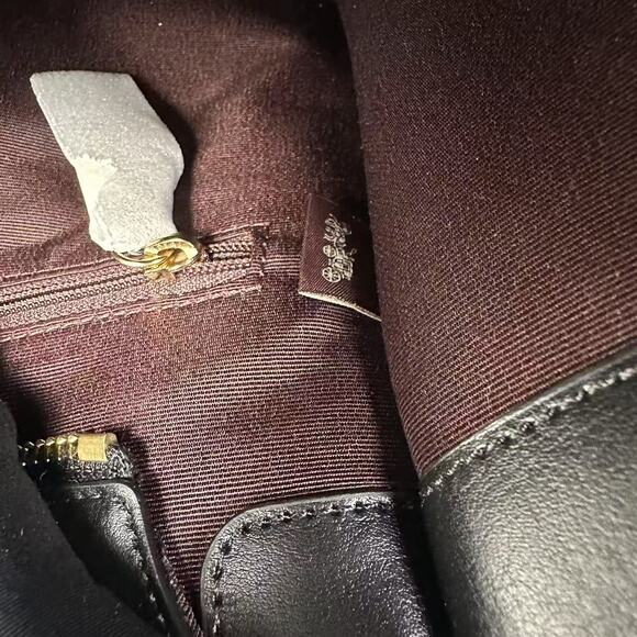 Coach Maggie Small Tote Bag In Blocked Signature Canvas Gold/Walnut/Tan CY676 - Picture 9 of 13